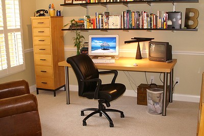 Organized office space free of clutter.